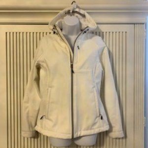 Cream zip up hooded Jacket